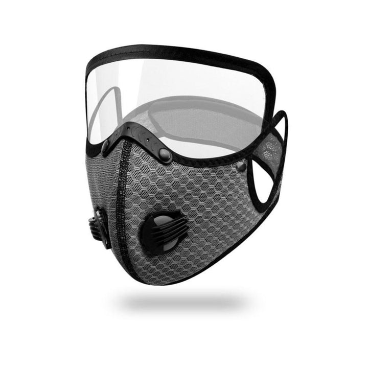 Premium Cycling Face Mask with Goggles – Dustproof Protective Mask with Replaceable Carbon Filter, Breathable Mesh, 