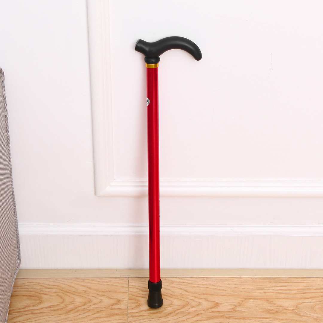 Canne de marche réglable premium – béquille anti-dérapante et anti-choc en 2 sections pour seniors, en alliage d'aluminium léger, base en caoutchouc antidérapante, hauteur réglable de 75 à 90 cm pour la randonnée et le soutien quotidien
