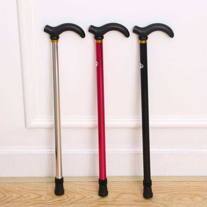 Canne de marche réglable premium – béquille anti-dérapante et anti-choc en 2 sections pour seniors, en alliage d'aluminium léger, base en caoutchouc antidérapante, hauteur réglable de 75 à 90 cm pour la randonnée et le soutien quotidien