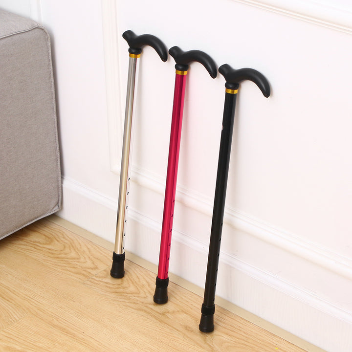 Canne de marche réglable premium – béquille anti-dérapante et anti-choc en 2 sections pour seniors, en alliage d'aluminium léger, base en caoutchouc antidérapante, hauteur réglable de 75 à 90 cm pour la randonnée et le soutien quotidien