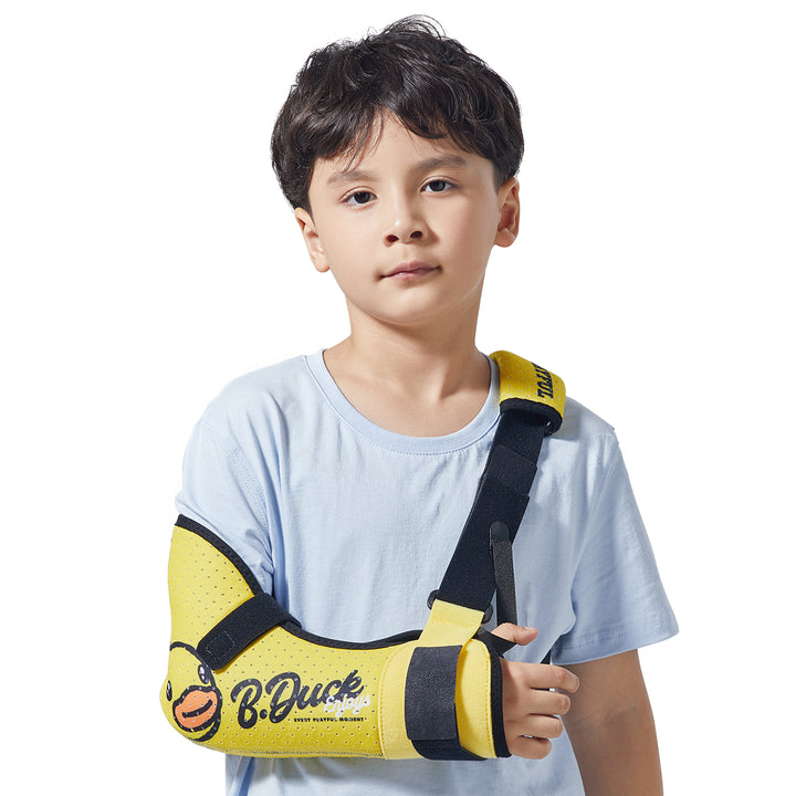 Écharpe de bras pour enfants premium pour immobilisation de l'avant-bras et de l'épaule fracturés - Support ajustable, respirant et sans latex pour le confort et la récupération (tailles XXS, XS)