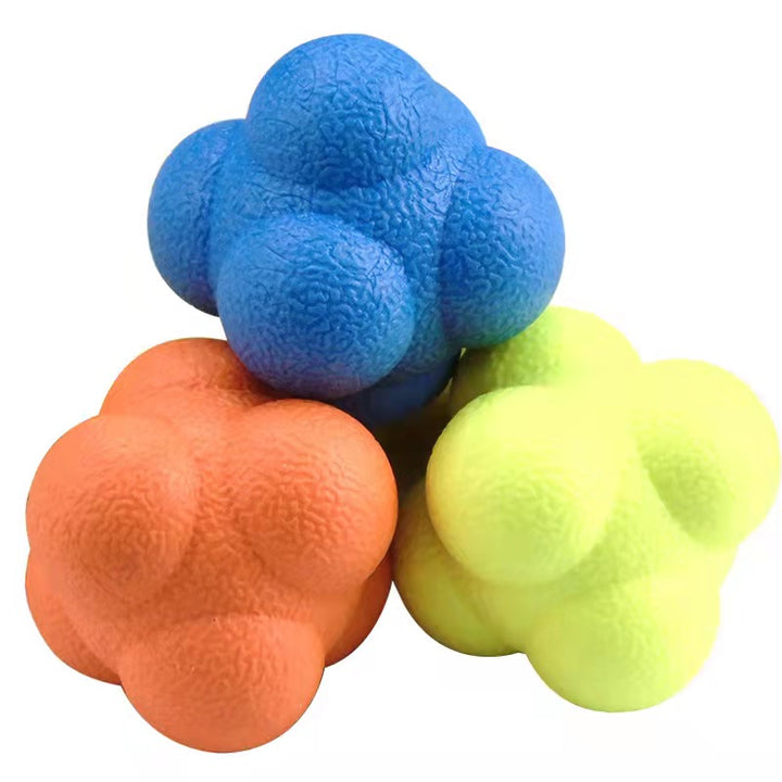 Premium Reaction Training Ball for Speed & Agility – Hexagonal Silicone Reflex Ball for Coordination & Sports Fitness  