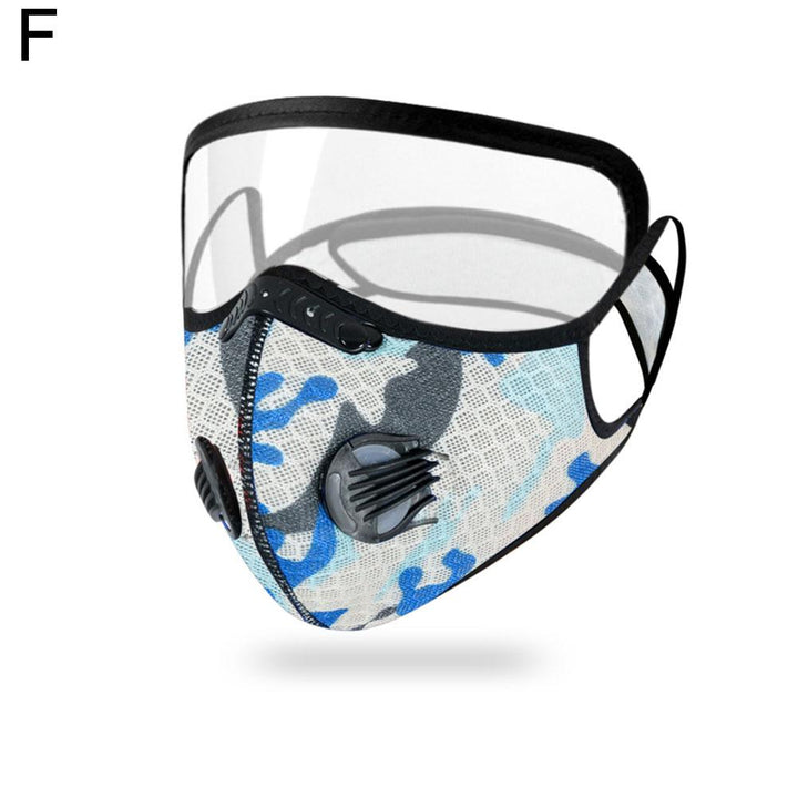 Premium Cycling Face Mask with Goggles – Dustproof Protective Mask with Replaceable Carbon Filter, Breathable Mesh, 