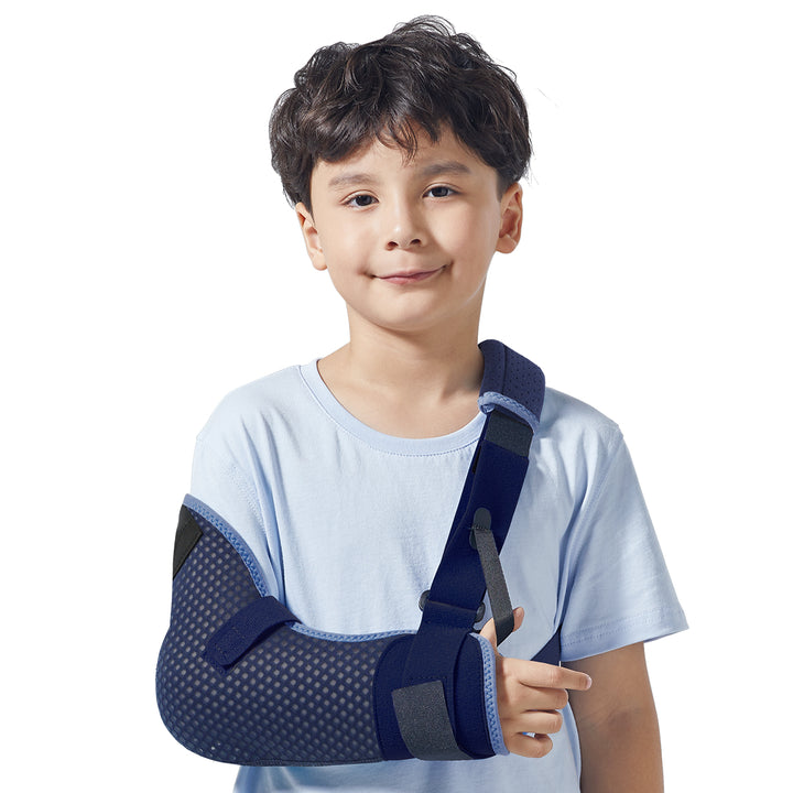 Écharpe de bras pour enfants premium pour immobilisation de l'avant-bras et de l'épaule fracturés - Support ajustable, respirant et sans latex pour le confort et la récupération (tailles XXS, XS)