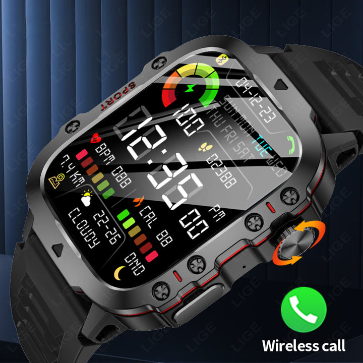 Montre intelligente premium pour hommes – Écran tactile complet, appel Bluetooth, étanchéité IP67, suivi de la condition physique et de la santé, 1.3" écran HD, modes multi-sports (Copie)