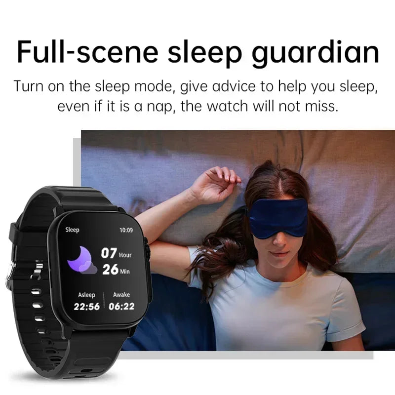 Montre intelligente de luxe pour hommes et femmes – Tracker GPS Bluetooth 49 mm, NFC, contrôle de la musique, chargement sans fil, montre de fitness haut de gamme – Suivi de la santé