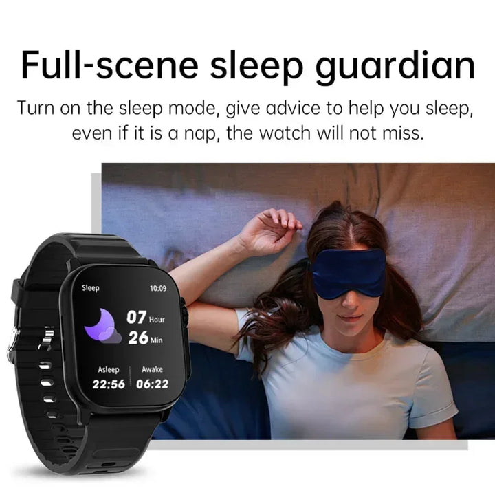 Montre intelligente de luxe pour hommes et femmes – Tracker GPS Bluetooth 49 mm, NFC, contrôle de la musique, chargement sans fil, montre de fitness haut de gamme – Suivi de la santé