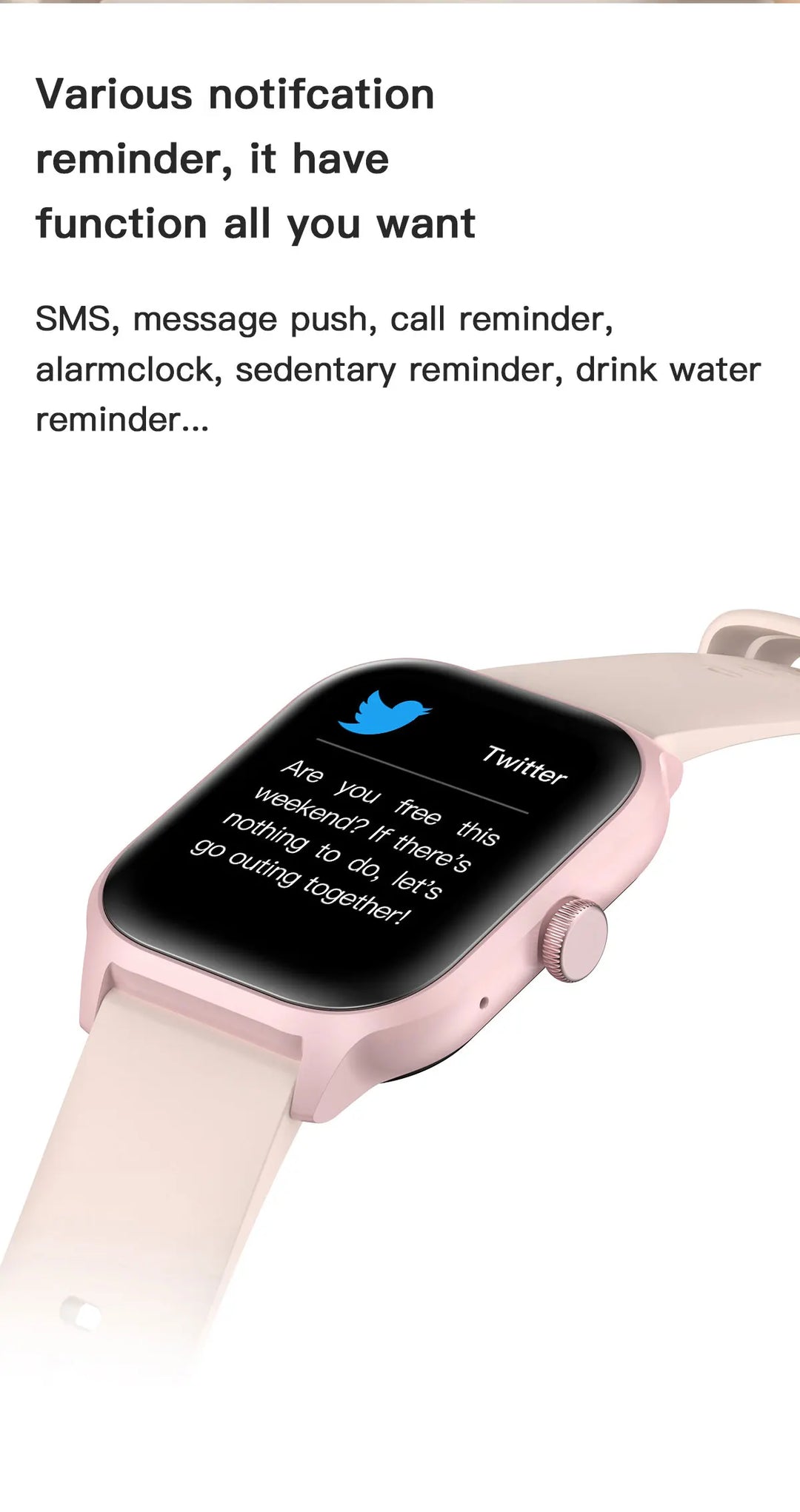 Montre Connectée de Luxe Android OS - 1.44" Écran Tactile Complet, Appels Bluetooth, Contrôle de Musique, Suivi de Fitness pour Hommes et Femmes, Moniteur de Santé