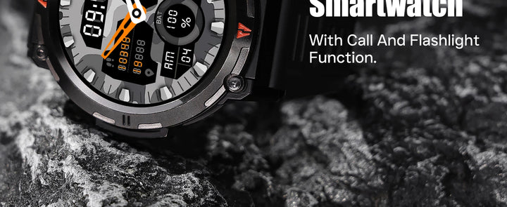 Montre intelligente premium pour hommes, appel Bluetooth, écran tactile complet, moniteur de santé, étanchéité IP68, traqueur de fitness, lampe de poche, cadrans personnalisés, compatible iOS et Android