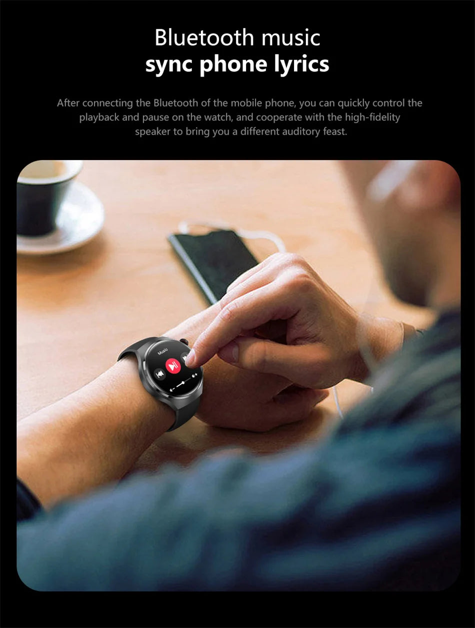 Montre intelligente GPS premium pour hommes et femmes | Écran AMOLED 360°, NFC, appel Bluetooth, étanchéité IP68, moniteur de fréquence cardiaque, tracker de fitness, surveillance du sommeil, modes multi-sports