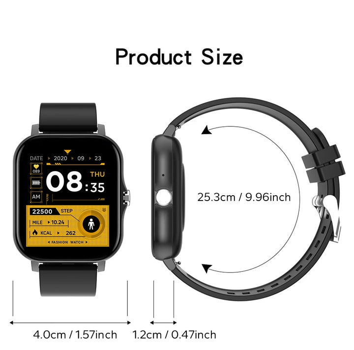 Montre Connectée de Luxe Android OS - 1.44" Écran Couleur Tactile Complet, Bluetooth, Cadran Personnalisé, pour Hommes et Femmes, Montre Intelligente avec Fonction Appel