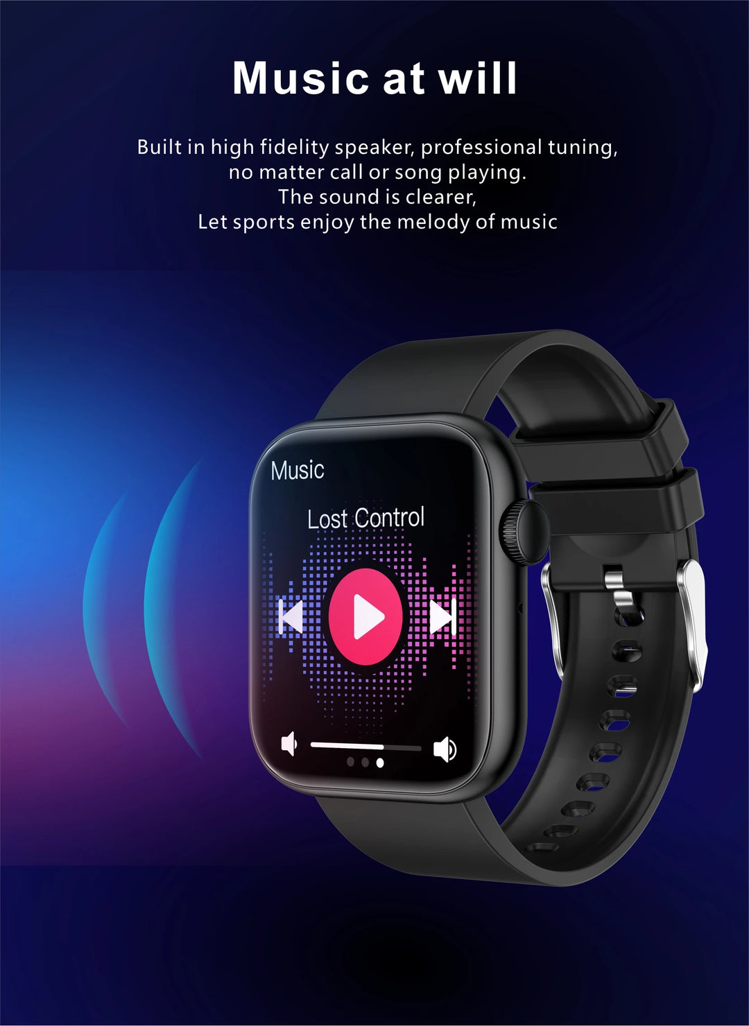Montre intelligente premium - Chargement sans fil, appels Bluetooth, suivi de la condition physique, cadrans de montre personnalisés, surveillance de la fréquence cardiaque, suivi du sommeil, étanche, hommes et femmes