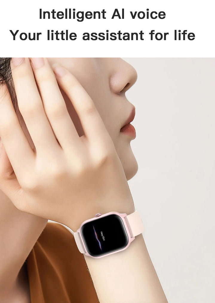 Montre Connectée de Luxe Android OS - 1.44" Écran Tactile Complet, Appels Bluetooth, Contrôle de Musique, Suivi de Fitness pour Hommes et Femmes, Moniteur de Santé