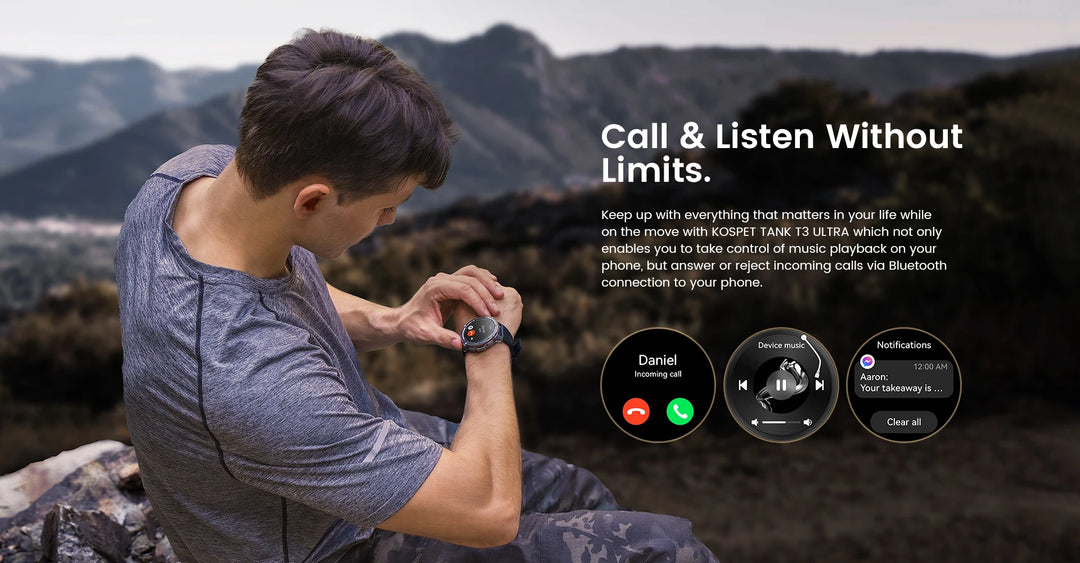 Montre intelligente GPS Ultra Premium pour hommes, tracker de fitness AMOLED 470mAh, Bluetooth, montre numérique avec AOD, moniteur de fréquence cardiaque, tracker d'activité et plus.