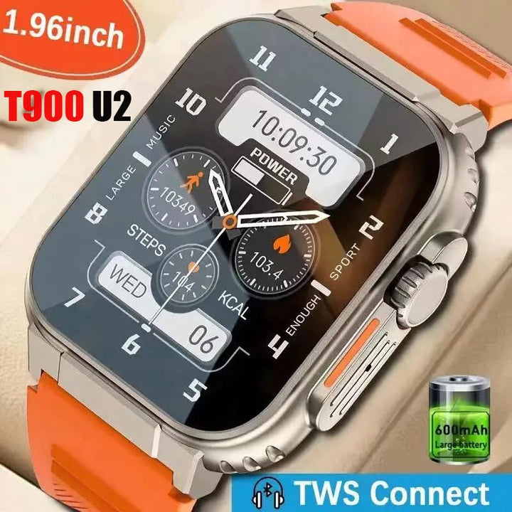 Montre intelligente de luxe pour hommes et femmes – Tracker GPS Bluetooth 49 mm, NFC, contrôle de la musique, chargement sans fil, montre de fitness haut de gamme – Suivi de la santé