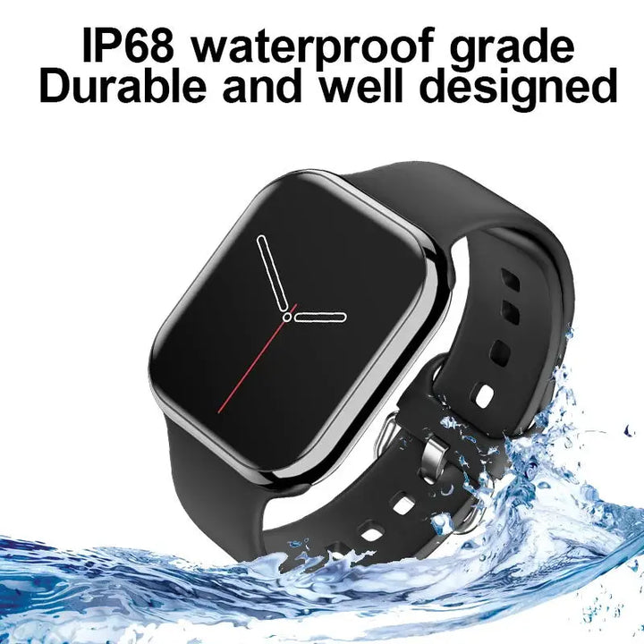 Montre intelligente GPS premium pour hommes et femmes - Écran toujours allumé, surveillance de la température corporelle, appel Bluetooth, NFC, compatible avec iOS et Android, haute résolution