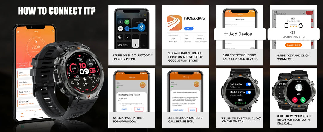 Montre intelligente premium pour hommes, appel Bluetooth, écran tactile complet, moniteur de santé, étanchéité IP68, traqueur de fitness, lampe de poche, cadrans personnalisés, compatible iOS et Android