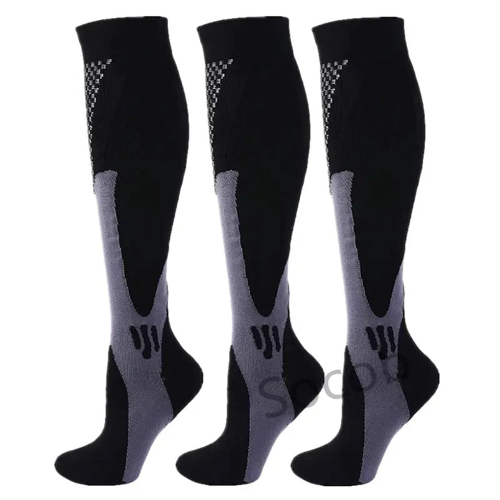 Chaussettes de Compression Premium pour Hommes et Femmes – Chaussettes Élastiques de Sport, de Course, de Randonnée, de Grossesse et de Vol pour Varices, Jambes Gonflées, Soutien au Marathon