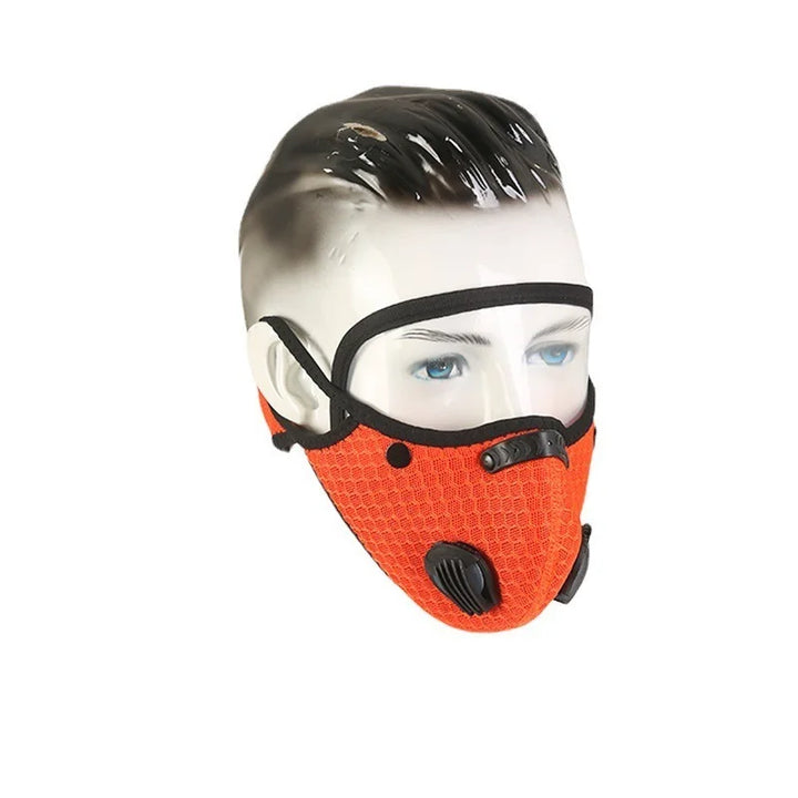 Premium Cycling Face Mask with Goggles – Dustproof Protective Mask with Replaceable Carbon Filter, Breathable Mesh, 