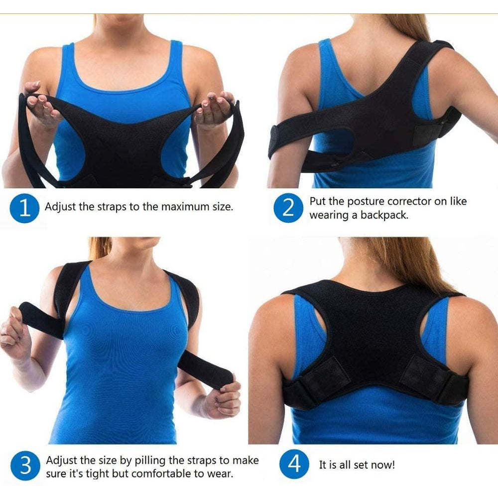 Premium Adjustable Back Posture Corrector Belt for Posture Support & Alignment – Anti-Camel Correction, Breathable Design,  