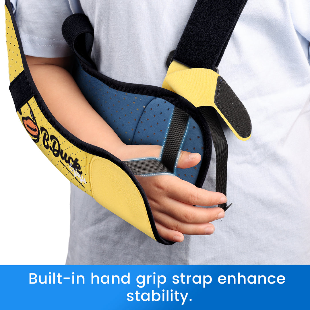 Écharpe de bras pour enfants premium pour immobilisation de l'avant-bras et de l'épaule fracturés - Support ajustable, respirant et sans latex pour le confort et la récupération (tailles XXS, XS)
