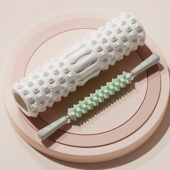 Rouleau de mousse premium pour massage musculaire – Outil d'étirement de yoga et de Pilates à densité moyenne, idéal pour le dos, les jambes, les bras et les hanches, rouleau corporel en profondeur pour la remise en forme et la récupération