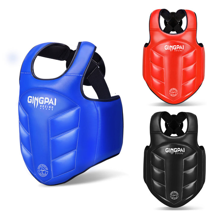 Garde-poitrine de boxe premium – Protecteur de côtes réversible pour MMA, Taekwondo, Kickboxing et arts martiaux – Gilet corporel pour l'entraînement, la pratique des cibles et le Sanda
