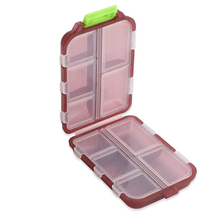 Organisateur de Pilules Portable Premium à 10 Grilles – Support Médical Compact pour Vitamines, Huiles de Poisson et Comprimés – Résistant à l'Humidité, Design Écologique en Paille de Blé, Étui de Rangement Pratique pour les Voyages
