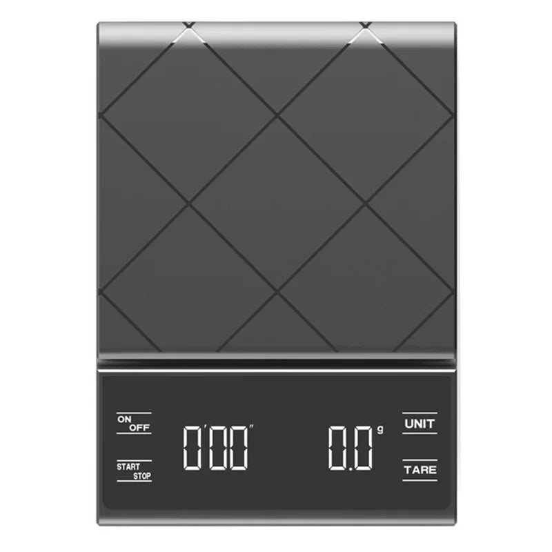 Premium Digital Coffee Scale - Built-in Battery, Auto Timer, 3kg Capacity, 0.1g Precision, Ideal for Pour Over & Espresso