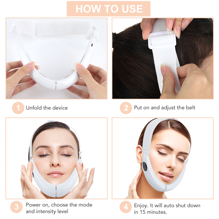 Luxury V Face Massager – 5 Modes Red & Blue Light Facial Beauty Device, Anti-Aging, Skin Tightening, Lifting V-Line Instrument, Rechargeable, Lightweight Design for Home Spa Treatments