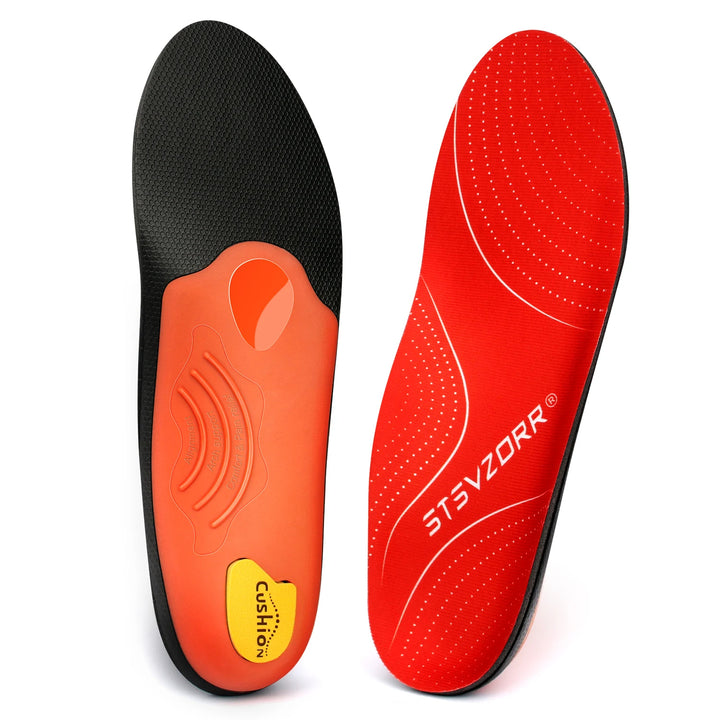 Semelles de soutien de voûte plantaire premium pour soulagement de la douleur - Orthèses robustes pour pieds plats, coussinets de talon et fasciite plantaire dans des bottes de travail pour hommes et femmes