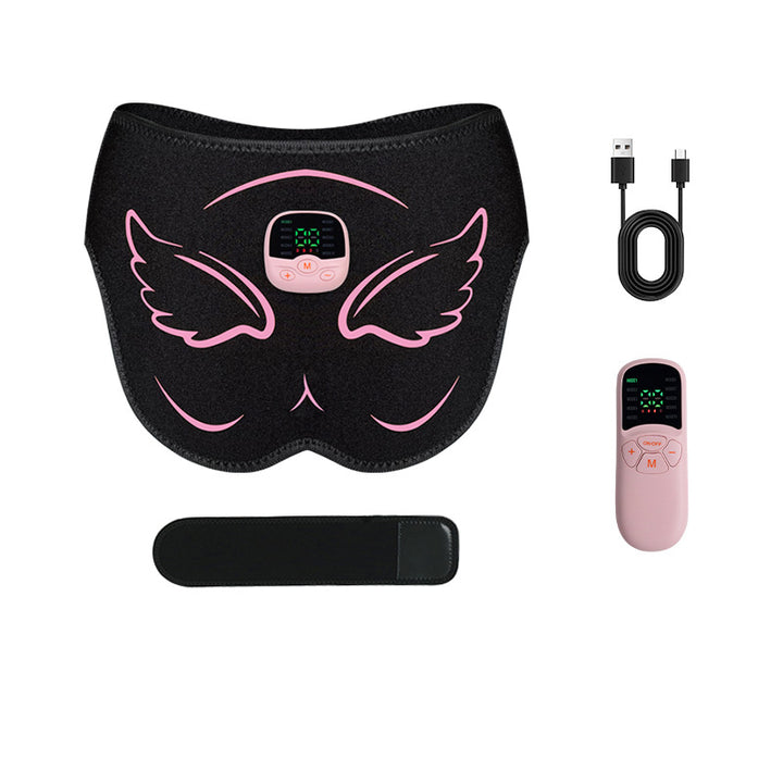 Entraîneur de hanches EMS Premium avec télécommande | 10 modes et 30 niveaux d'intensité pour le tonus des fessiers et la stimulation musculaire | Massager corporel rechargeable par USB