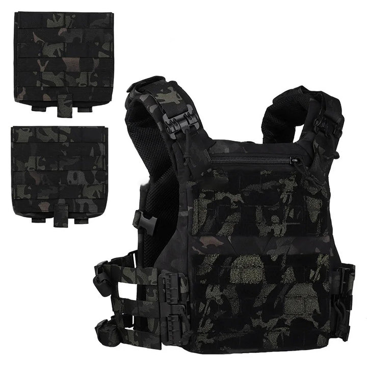 Premium Tactical Hunting Vest – Outdoor K19 Plate Carrier with MOLLE, Quick Release & Adjustable Cummerbund, Airsoft & 