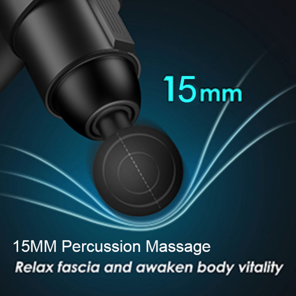 Pistolet de massage profond premium 24V avec compresse chaude et froide, 12 têtes, relaxation musculaire haute fréquence pour le cou, les épaules et la récupération du corps entier