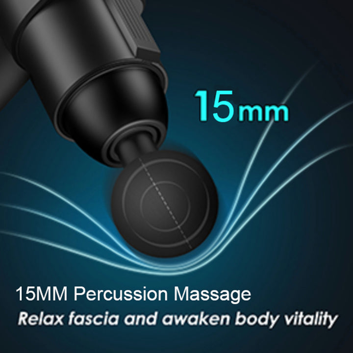 Pistolet de massage profond premium 24V avec compresse chaude et froide, 12 têtes, relaxation musculaire haute fréquence pour le cou, les épaules et la récupération du corps entier
