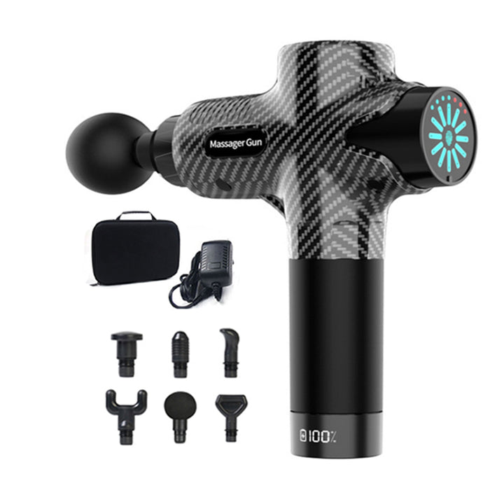 Pistolet de massage profond premium 24V avec compresse chaude et froide, 12 têtes, relaxation musculaire haute fréquence pour le cou, les épaules et la récupération du corps entier