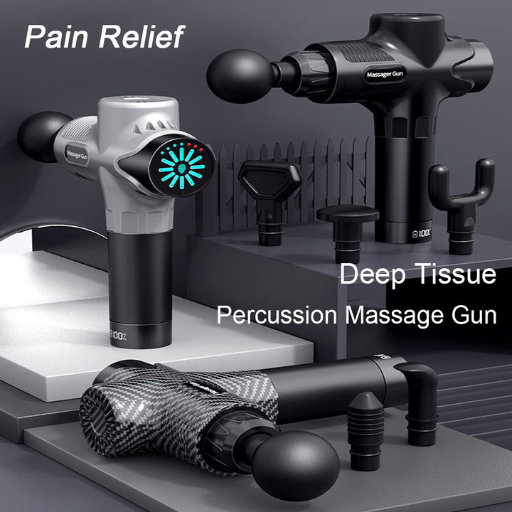 Pistolet de massage profond premium 24V avec compresse chaude et froide, 12 têtes, relaxation musculaire haute fréquence pour le cou, les épaules et la récupération du corps entier