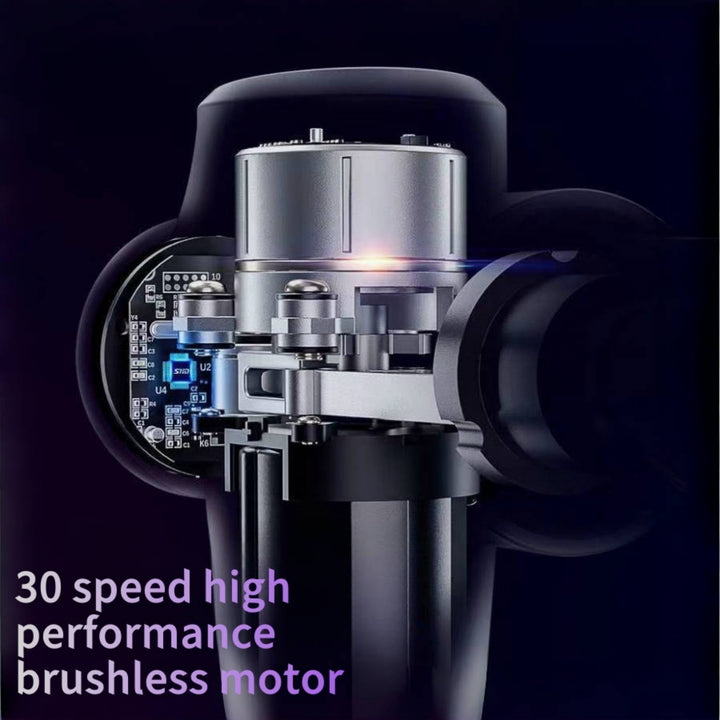 Pistolet de massage profond premium 24V avec compresse chaude et froide, 12 têtes, relaxation musculaire haute fréquence pour le cou, les épaules et la récupération du corps entier