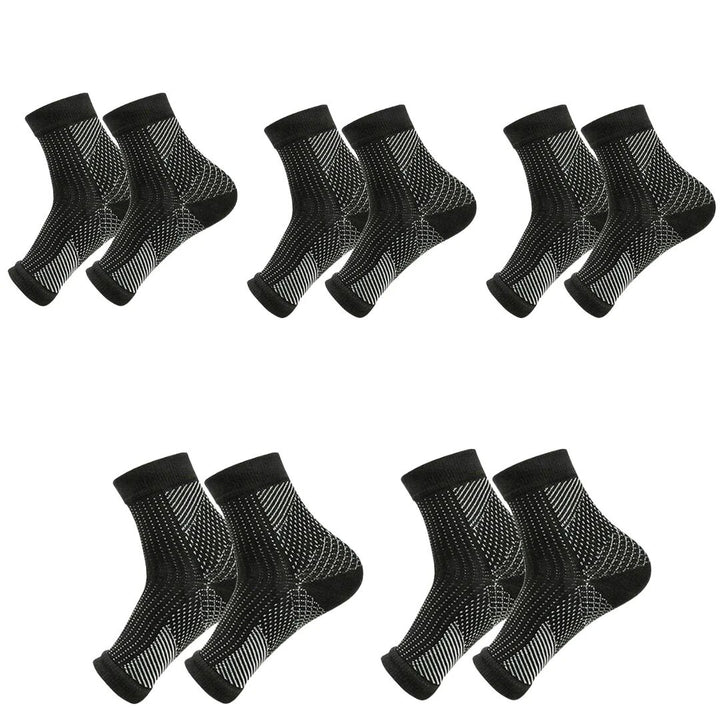 Manchons de Compression Premium pour Cheville – Attelle Sportive Respirante pour Hommes et Femmes, Protection pour la Course et en Extérieur, 1/3/5 Paires, Ajustement Réglable, Support Confortable