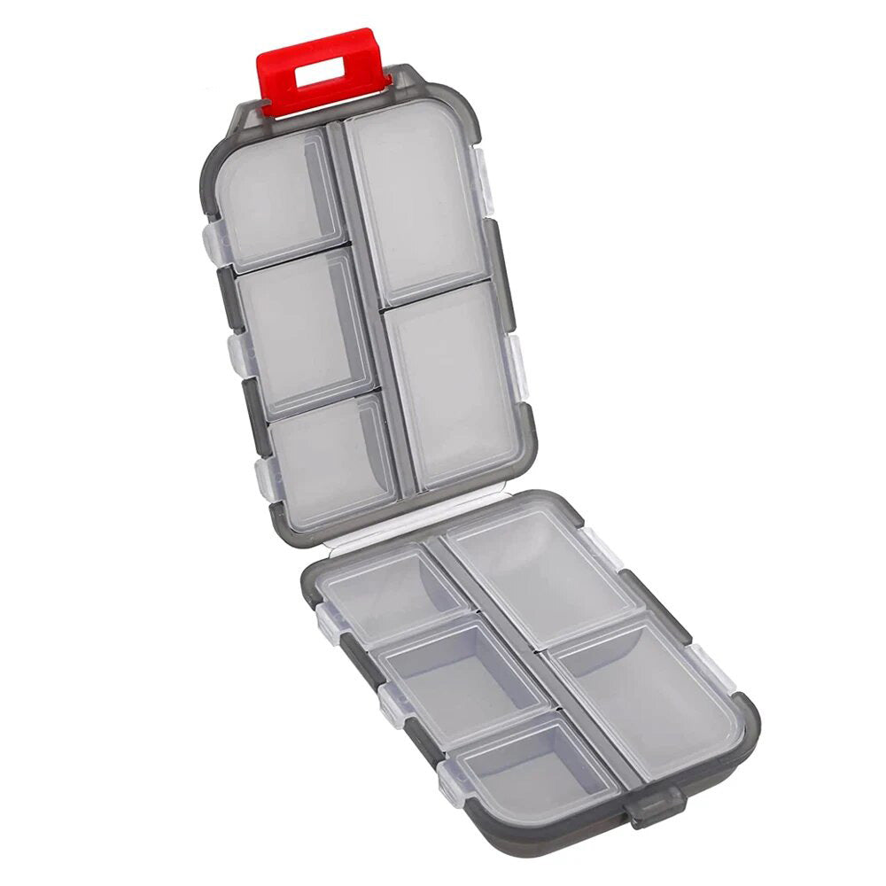 Organisateur de Pilules Portable Premium à 10 Grilles – Support Médical Compact pour Vitamines, Huiles de Poisson et Comprimés – Résistant à l'Humidité, Design Écologique en Paille de Blé, Étui de Rangement Pratique pour les Voyages