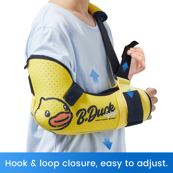Écharpe de bras pour enfants premium pour immobilisation de l'avant-bras et de l'épaule fracturés - Support ajustable, respirant et sans latex pour le confort et la récupération (tailles XXS, XS)