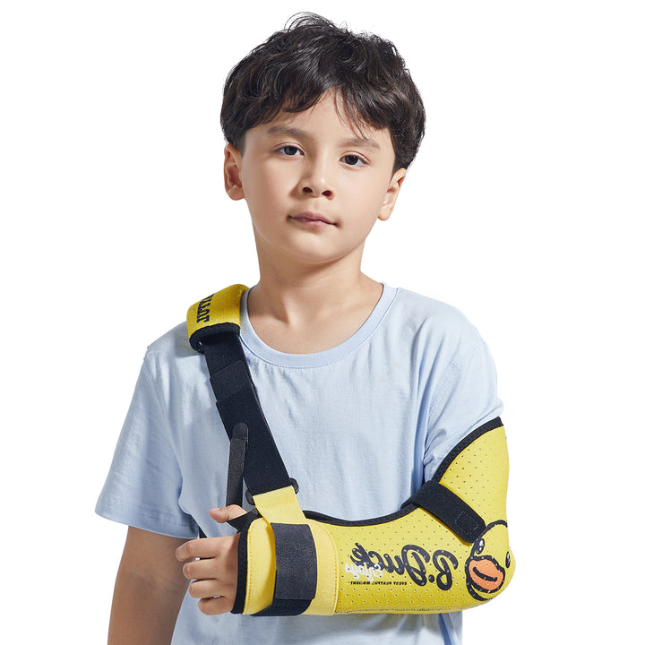 Écharpe de bras pour enfants premium pour immobilisation de l'avant-bras et de l'épaule fracturés - Support ajustable, respirant et sans latex pour le confort et la récupération (tailles XXS, XS)
