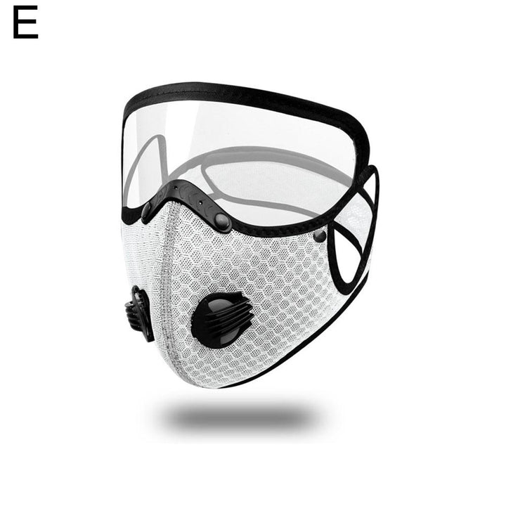 Premium Cycling Face Mask with Goggles – Dustproof Protective Mask with Replaceable Carbon Filter, Breathable Mesh, 