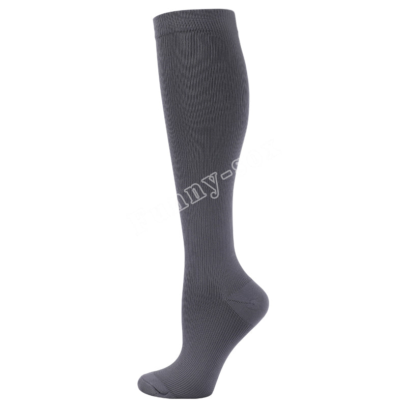 Chaussettes de Compression Premium pour Hommes et Femmes – Chaussettes Élastiques de Sport, de Course, de Randonnée, de Grossesse et de Vol pour Varices, Jambes Gonflées, Soutien au Marathon